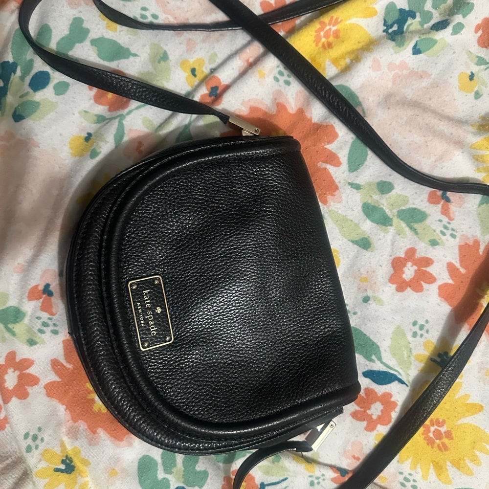 Kate Spade Black Saddle Crossbody Bag with wallet